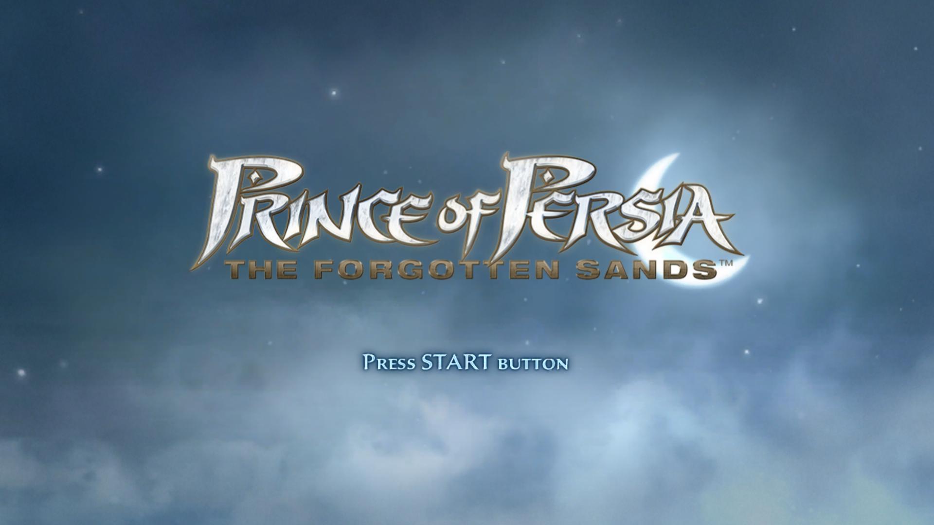 Prince of Persia title screen for Xbox 360
